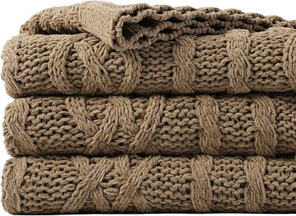 Battilo Camel Tan Throw Blanket by BATTILOHOME