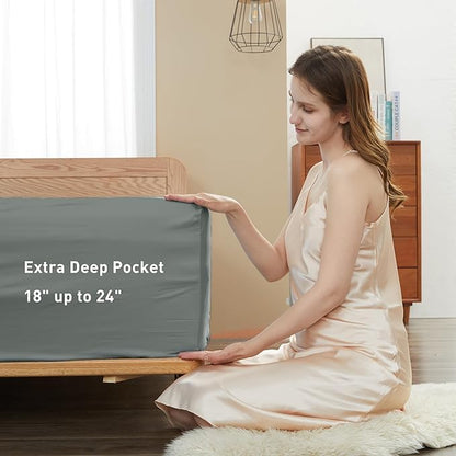 Sunflower California King Fitted Sheet, 1-Piece Extra Deep Pocket Fitted Bottom - Image 3