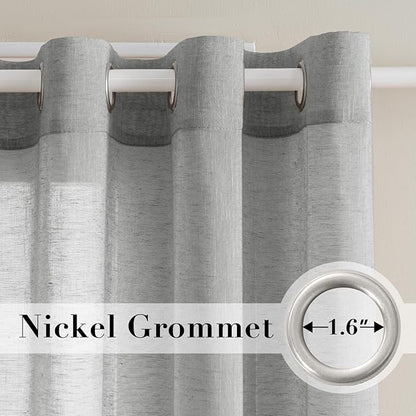 H.VERSAILTEX Linen Curtains Flax Linen Blended Curtain Panels - Image 2