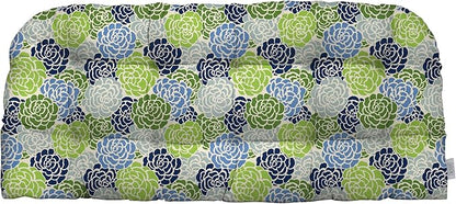 RSH DECOR: Tufted Wicker Loveseat Cushion | 41” x 19" | All-Weather Spun Fabric by RSHDECOR