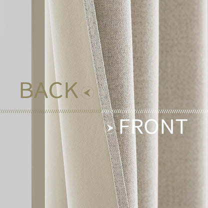 miulee 100% blackout linen curtains for bedroom 52x84, package contents