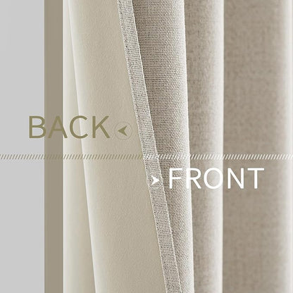 MIULEE 100% Blackout Linen Curtains - Image 6