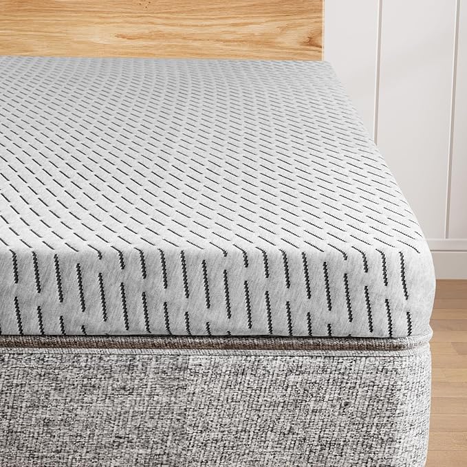 Bamboo Mattress Topper Twin XL Size 2 Inch, Cooling Gel & Bamboo Charcoal by HOMRELEXA