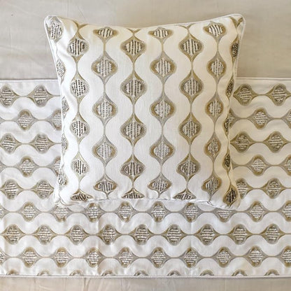 The HomeCentric King/Queen/Twin Beige Decorative Bed Runner Full 68"x18" Bed - Image 3