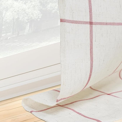 DriftAway Striped Linen Short Curtains - Image 7