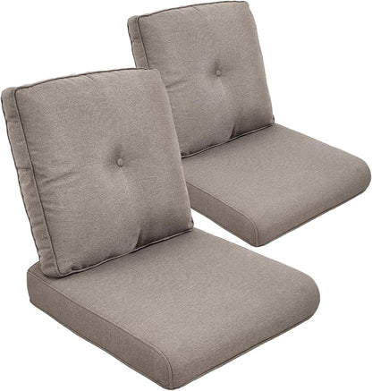 Outdoor Chair Cushions Set of 2, Waterproof Outdoor Seat Cushion 25x22 by moosprr