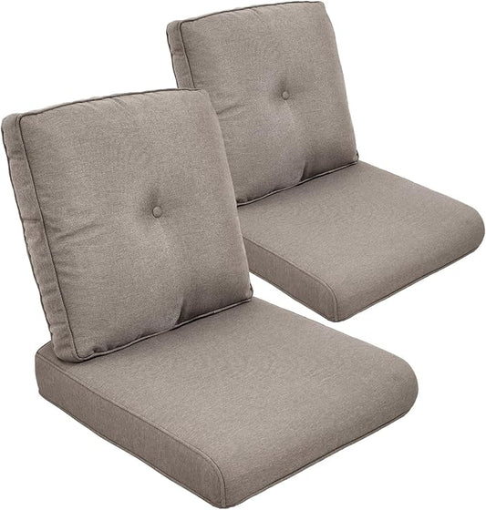 Outdoor Chair Cushions Set of 2, Waterproof Outdoor Seat Cushion 25x22 by moosprr