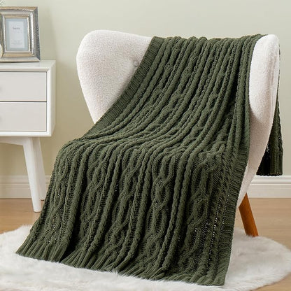 Battilo Olive Green Throw Blanket - Image 3