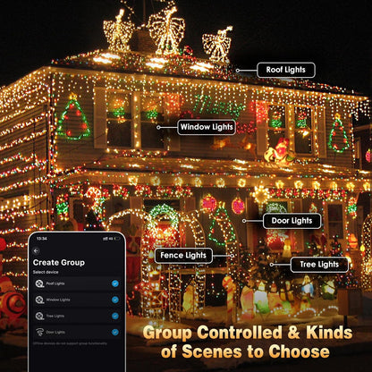 Smart Color Changing Christmas Halloween Tree Light String 79 FT 200 LED