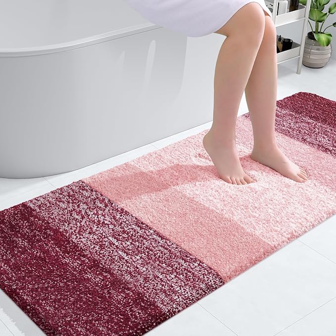 OLANLY Bathroom Runner Rugs 59x24, Extra Soft Absorbent Microfiber Bath Rugs by OLANLY