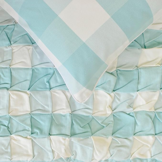 The HomeCentric King/Queen/Twin Aqua Decorative Bed Runner King 90"x18" Bed - Image 4