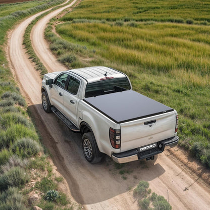 oedro soft quad-fold truck bed tonneau cover for on a desk or shelf