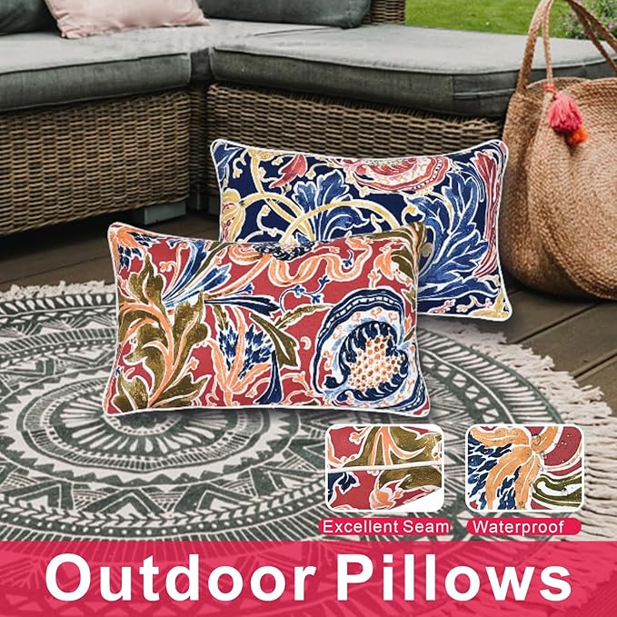JMGBird Outdoor Lumbar Pillows Set of 2 - Image 6