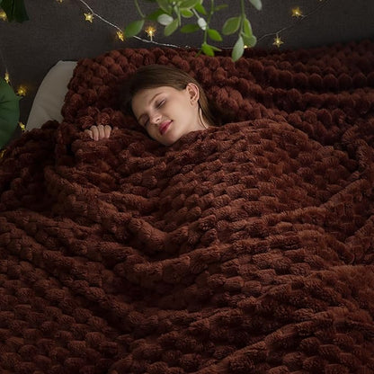 NEWCOSPLAY Super Soft Queen Blanket Coffee Premium Silky Flannel Fleece 3D by NEWCOSPLAY
