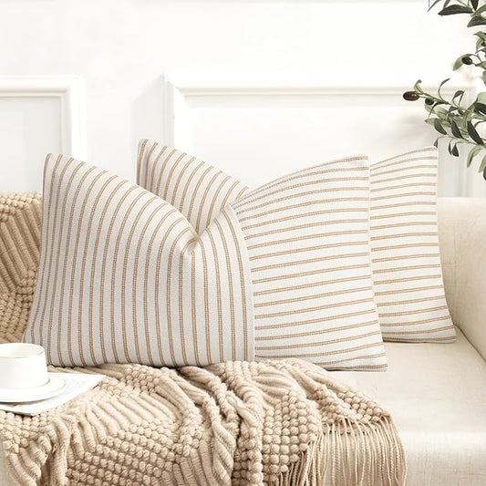 YCOLL Farmhouse Pillow Covers 12x20, Modern Accent Lumbar Throw Pillow Covers by PillowCoversExpert
