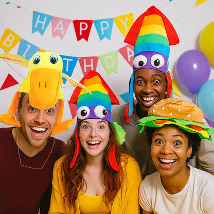 Funny Party Hats Bulk,Costume Crazy Hats for Adults, Photo Booth Props, Birthday Halloween Party Supplies