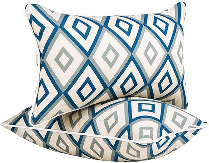 JMGBird Outdoor Pillows Waterproof Set of 2 Outdoor Lumbar Pillows by JMGBird