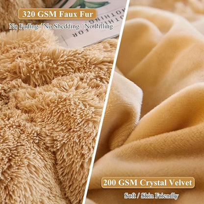 XeGe Faux Fur Throw Pillow Cases, Plush Shaggy Ultra Soft Pillow Covers - Image 4