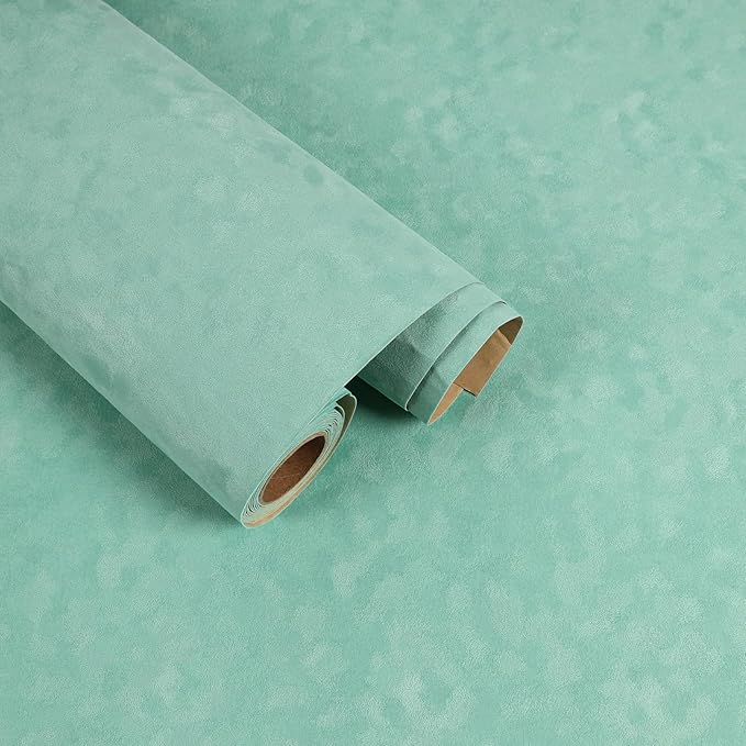 Self Adhesive Mint Green Velvet Fabric Liner by FANCYEASY