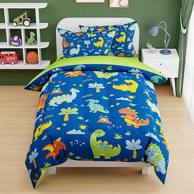SANDJEST Dinosaur Design Duvet Cover Sets Twin Size by SANDJEST