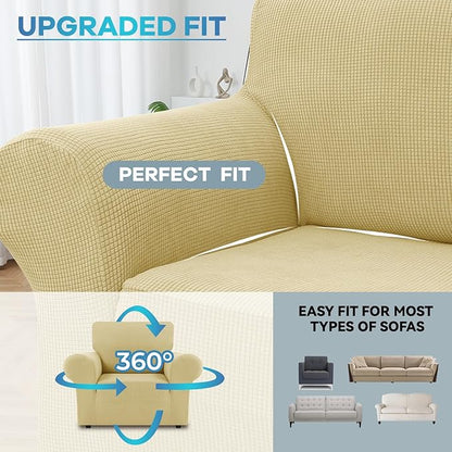 LURKA Stretch Chair Sofa Slipcovers 1 Piece Couch Covers - Image 4