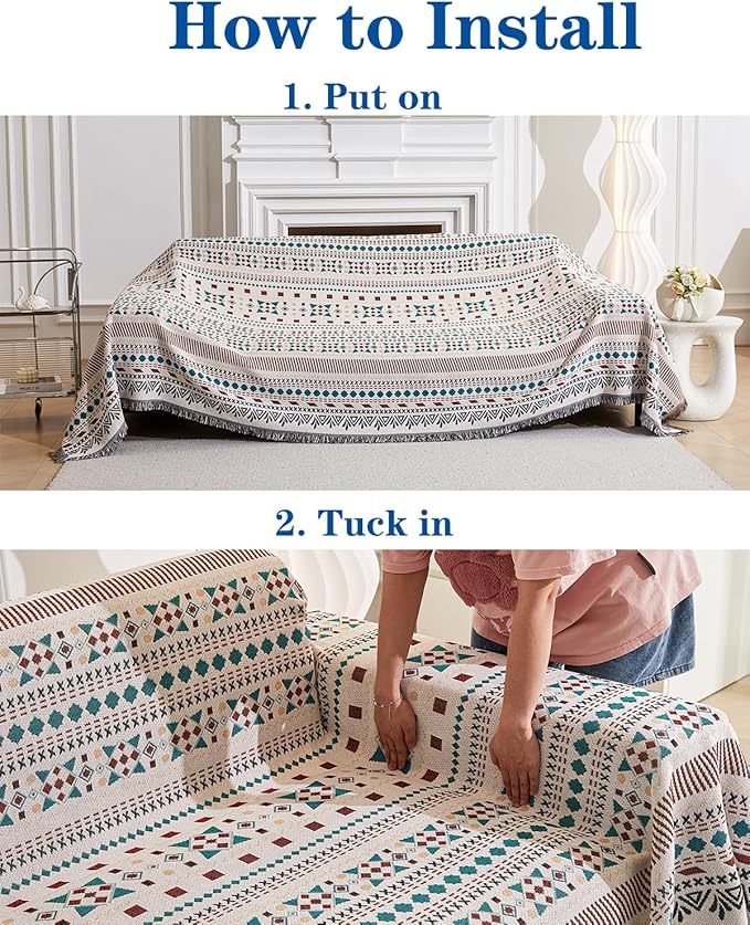 AIVIA Couch Cover Sheet Blanket, Oversized Covers - Image 3