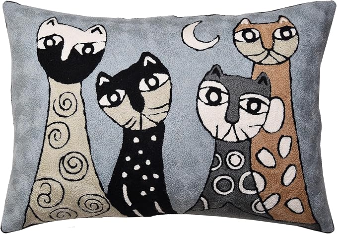 Picasso Lumbar Cat Pillow Cover by Kashmir+Designs