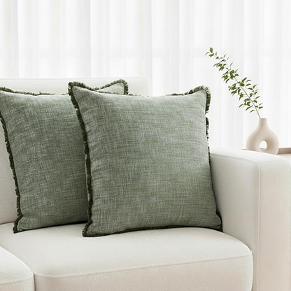 16×16 Textured Cotton Throw Pillow Covers - Image 3