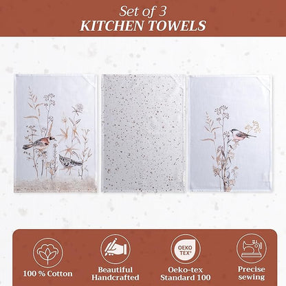 Maison d' Hermine Kitchen Towels Set of 3 100% Cotton 27.50" x 20" Reusable - Image 2