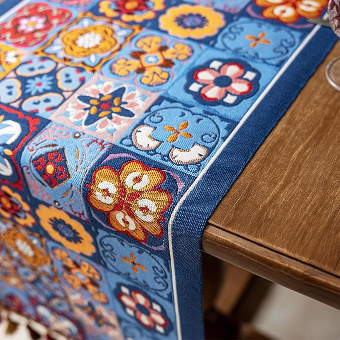 13×72 Inch Table Runner, Retro-Luxury Tassels Series - Image 6