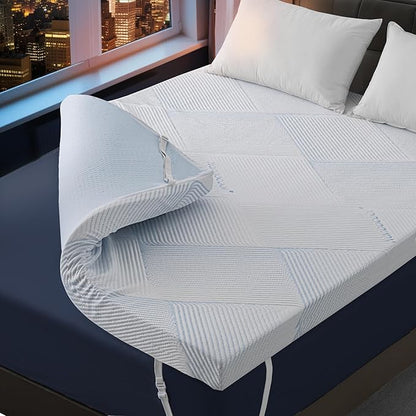 3 Inch King Size Gel Memory Foam Mattress Topper High Density Cooling Pad by Unknown