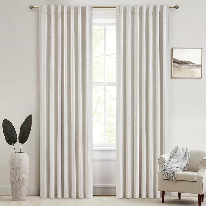 100% Blackout Curtains 90 Inches Long by QJMYDECO