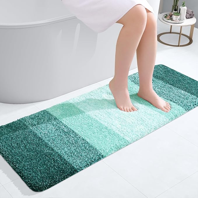 OLANLY Bathroom Runner Rugs 47x17, Extra Soft Absorbent Microfiber Bath Rugs by OLANLY