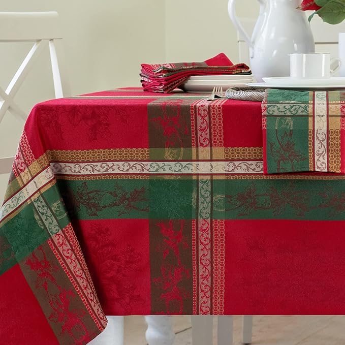 Benson Mills Heavyweight Yarn Dyed Jacquard Fabric Plaid Table Cloth, by BensonMills