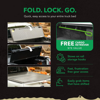 gator efx hard tri-fold truck bed tonneau cover on a desk or shelf