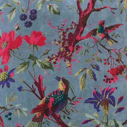 Eyes of India Boho Velvet Bird Print Throw Pillow Cover, Colorful Decorative - Image 3