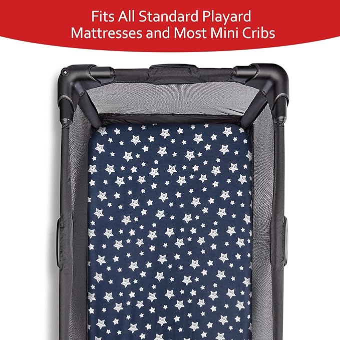 Pack and Play Sheets Boys, 4 Pack Mini Crib Sheets, Stretchy Pack and Play - Image 3
