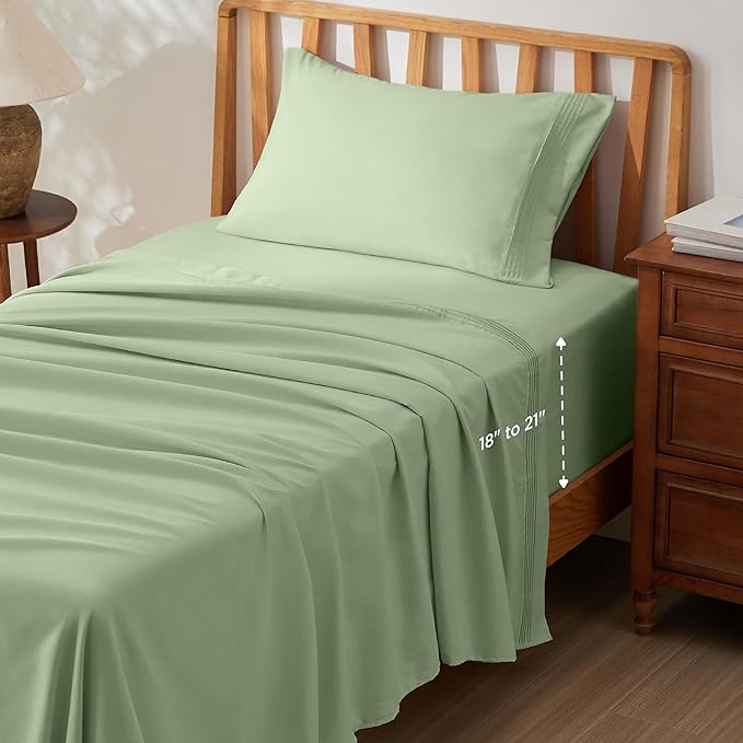 Bedsure Deep Pocket Twin Sheets Set by BEDSURE