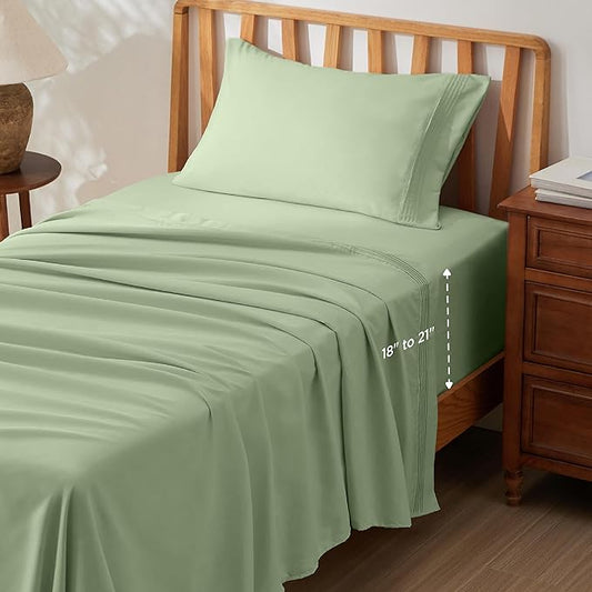 Bedsure Deep Pocket Twin Sheets Set by BEDSURE