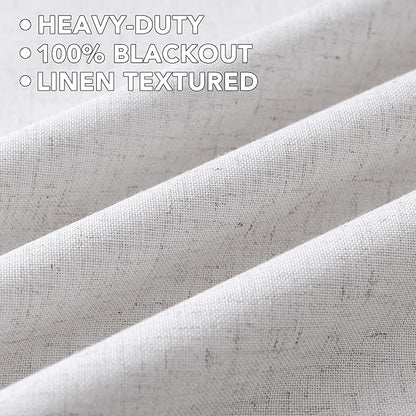 H.VERSAILTEX Linen Curtains 100% Blackout Curtains - Image 5