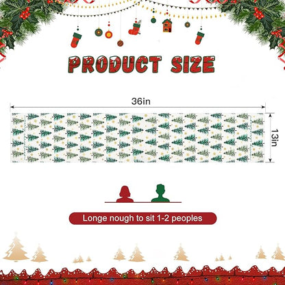 OTOSTAR Golden Snowflake Christmas Tree Merry Christmas Table Runner, Xmas - Image 5