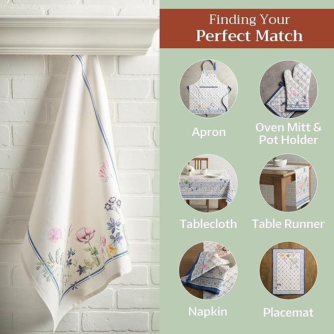 Maison d' Hermine Kitchen Towels Set of 3 100% Cotton 27.50" x 20" Reusable - Image 5