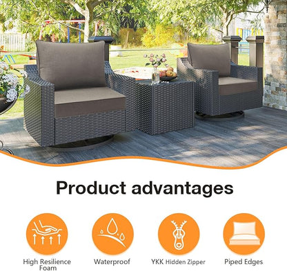 Sunbrella Outdoor Chair Cushions Set, Water-Repellent, Fade Resistant, Deep - Image 3