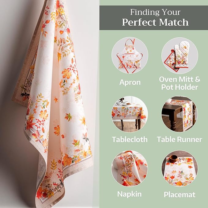 Maison d' Hermine Kitchen Towels Set of 3 100% Cotton 20" x 27.5" Reusable - Image 6