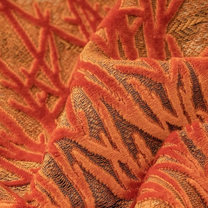 Yangest Burnt Orange Twigs Throw Pillow Cover Branches Velvet Cushion Case - Image 3