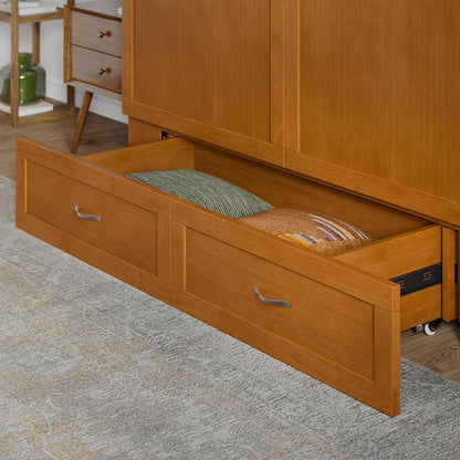 afi, hamilton queen murphy bed chest with 6" on a desk or shelf