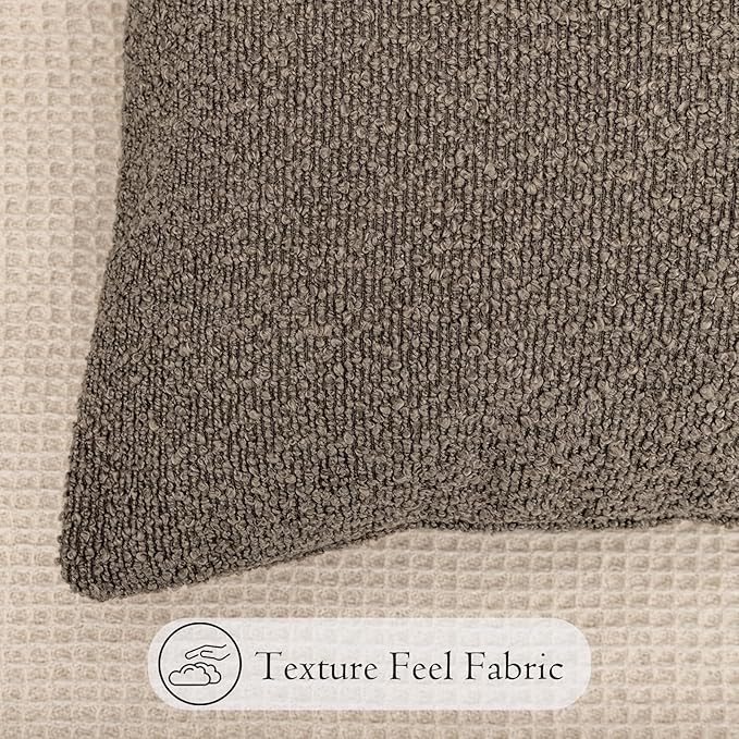 20x54 inch Neutral Boucle Body Pillow Cover - Image 4