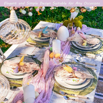 12 Pack 10Ft Cheesecloth Table Runner 35x120 Inch Boho Gauze Table Runner - Image 7