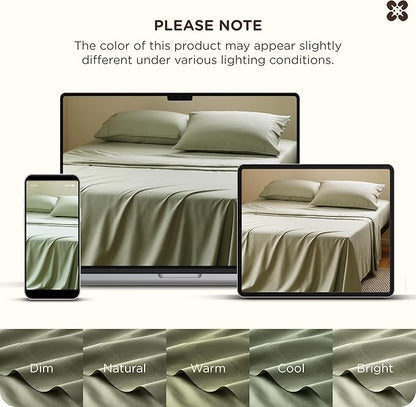 Bedsure Cooling Sheets, Rayon Derived from Bamboo & Cotton Blend, GentleSoft - Image 9