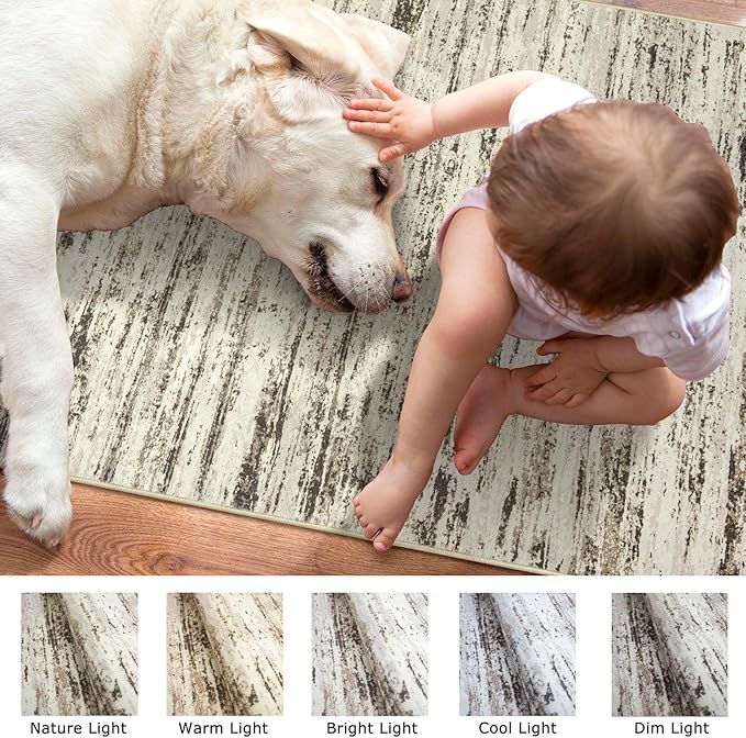 Modern Abstract Hallway Runner Rug - Image 3